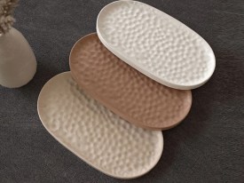 Molde silicona bandeja ovalada texturada